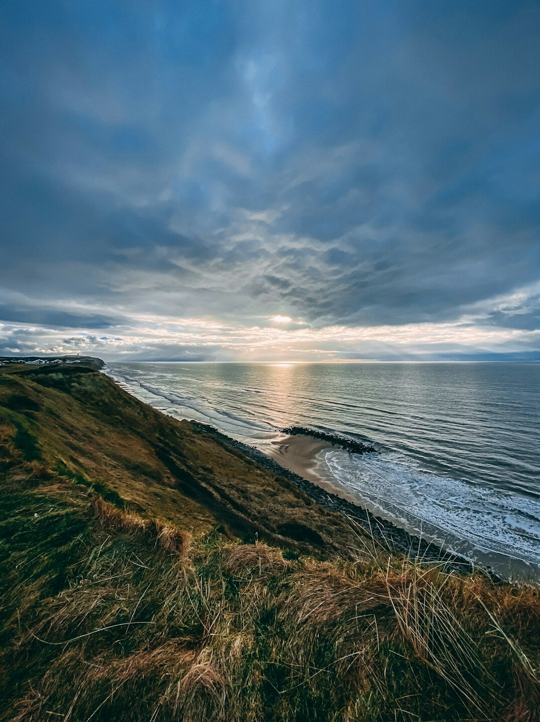danish coast at sunset