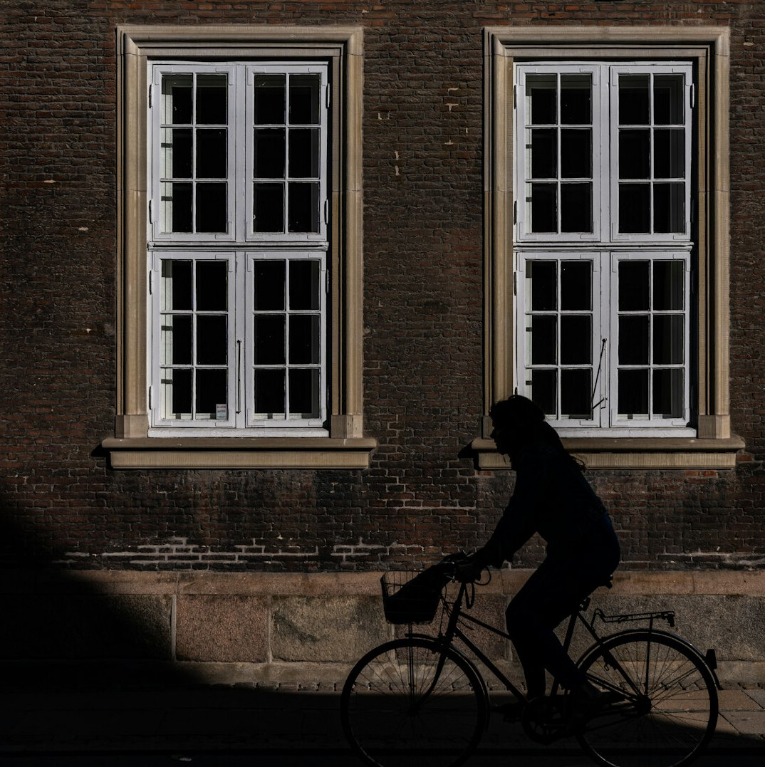 woman with bicycle denmark